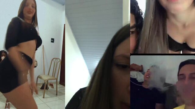 The girl squirts on her panties and boyfriends in part 2