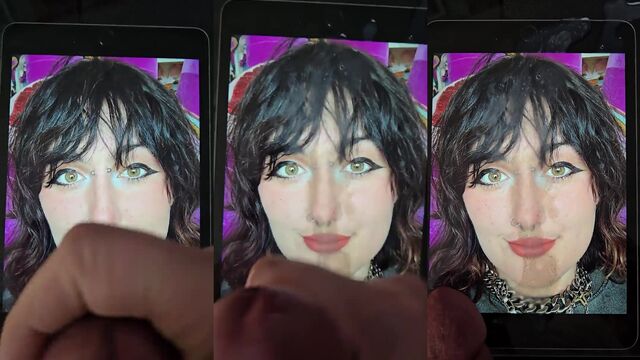 A lot of guys cum on the screen in this video