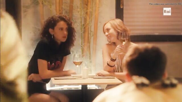 A man gets his cock sucked by a stunning brunette in this hot CFNM video