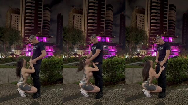 Novinha Mc Mayara made a blowjob on the square