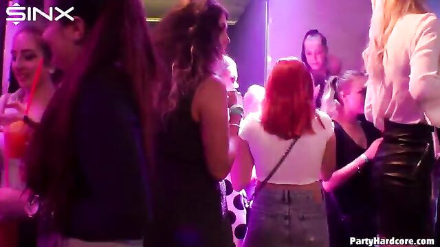 Bunch of wet pussies gets fucked on a wild party