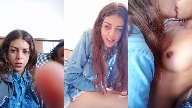 Two friends have a lot of fun together live