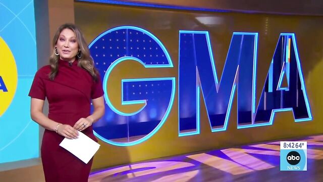 Ginger Zee shows off her weather forecasting sexy MILF skills