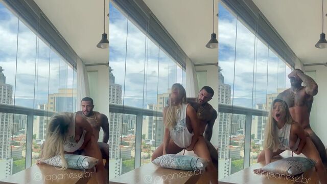 Beautiful Jully de Queiroz enjoys intense sex with her handsome fella