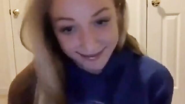 Blonde teen gets fucked hard by a big dick in shower