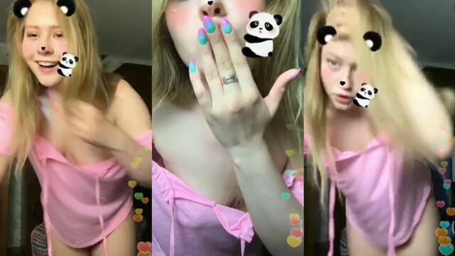 A white Russian girl has a nip slip moment that's hard to forget