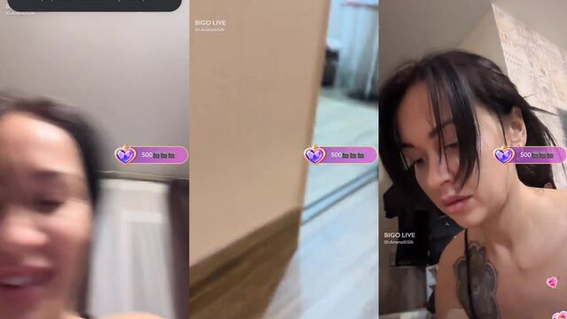 A sexy girl performs on camera with a surprising twist