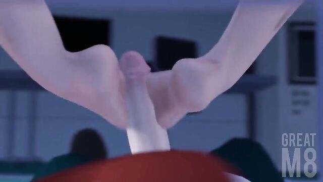 Mei Hatsume gives a footjob to her loved one // My Hero Academia Rule 34 Hentai