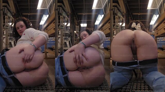 Phat ass brat never works, but always gets fucked from behind