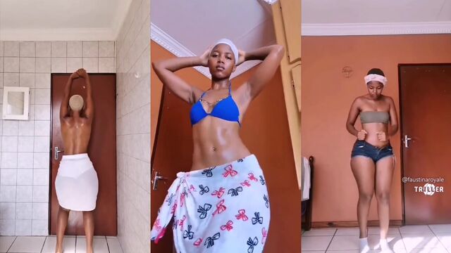 A black South African woman, Faustina Royale, is fucking like an animal