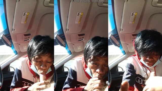 My hot abuela has sex in the car, it was very hot