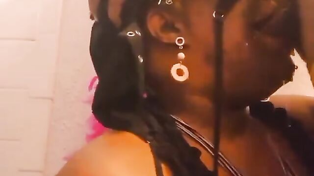 Sloppy blowjob with deep throat action