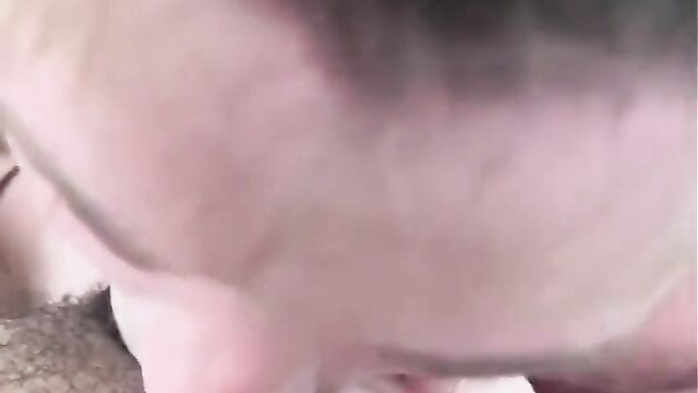 The guy made a mess on the girl’s face in a bj scene
