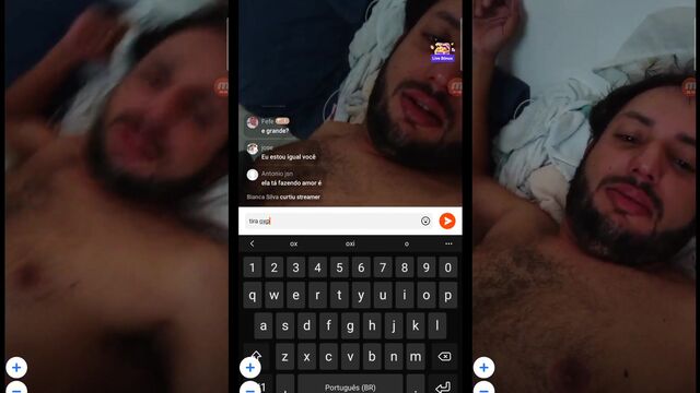 Couple making love in a live broadcast