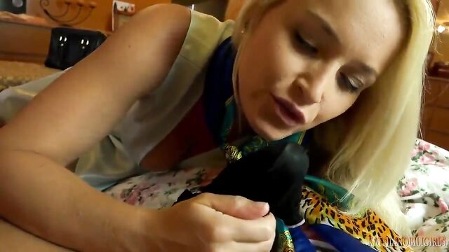 The best handjob with a panty fetish from a hot mom