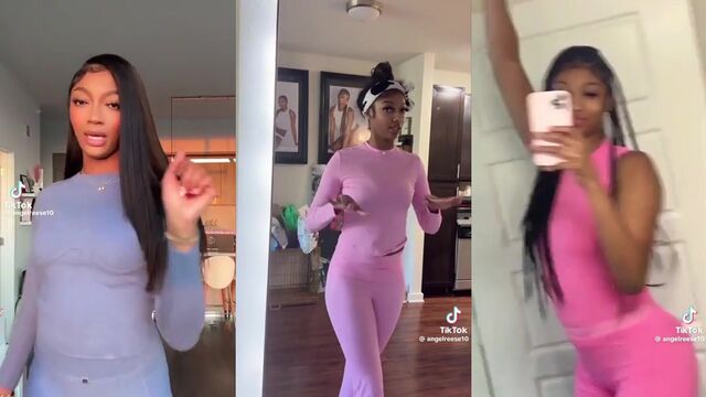 Angel Reese is known for her gapping skills, and she's out here doing donuts