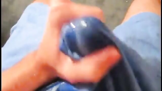 Hot cumshot on PJs with a sweet girl