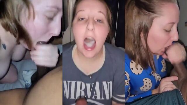 Blackowned White Sluts - BBW Hotwife fucks her husband's BBC and swallows his cum
