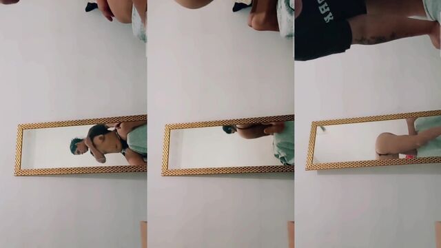 Latina babe likes to flash tits and masturbate on TikTok live