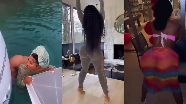 Ari Fletcher’s big booty twerks, claps, and shakes on Instagram