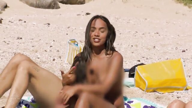 Shore thing with a hot guy from Rio in this video