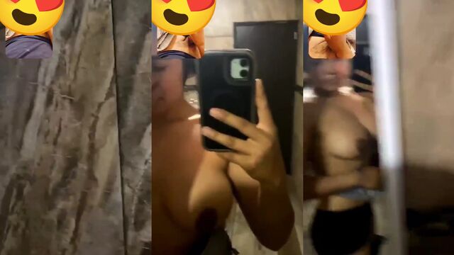 I jack off while filming, and a hot girl sees me