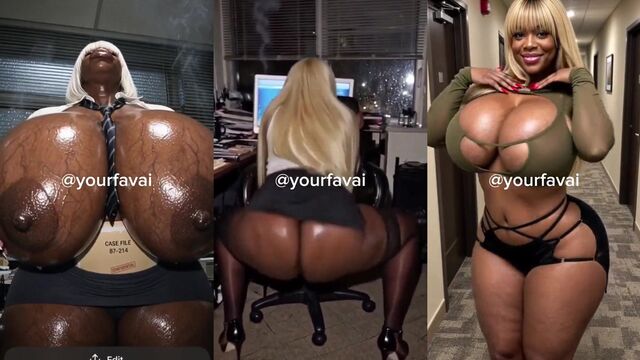Auntie Joi Private Investigator, massive boobs and dirty talk action