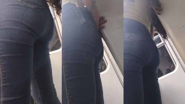 A sexy ass in jeans that can't be ignored, damn!