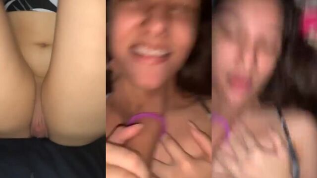 A gata safada was doing her thing when her boyfriend arrived
