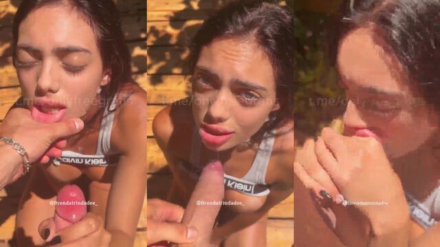 The juicy ass of Brenda Trindade in a sensual flexing video