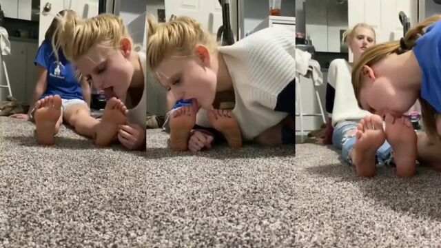 Two lesbian friends worship each other’s feet and indulge in intimate exploration