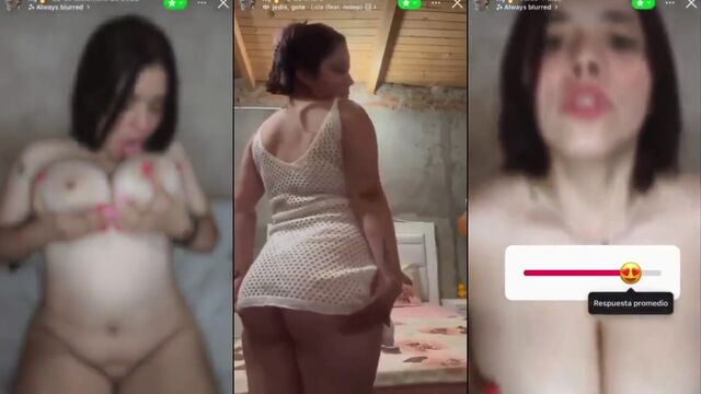 A fat chick with big boobs masturbates on camera and shows her holes