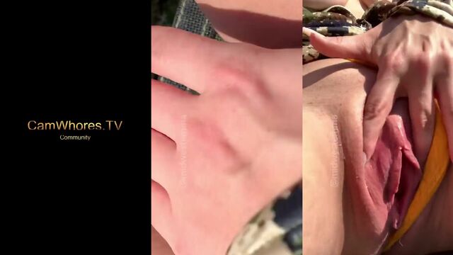 I tried on sheer lingerie for an outdoor adventure with YouTuber #12