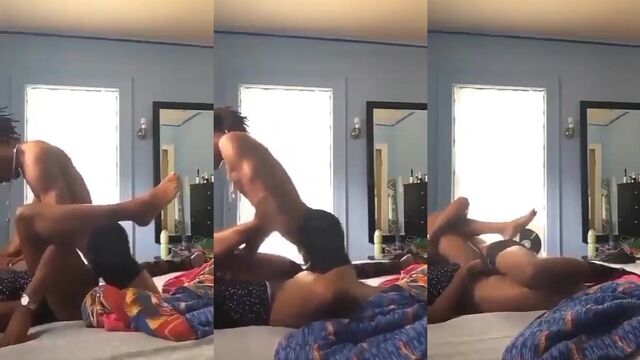 A beautiful amateur couple has sex at home without any restrictions