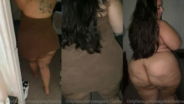 Hot fat Latina ass with a captivating twerk performance