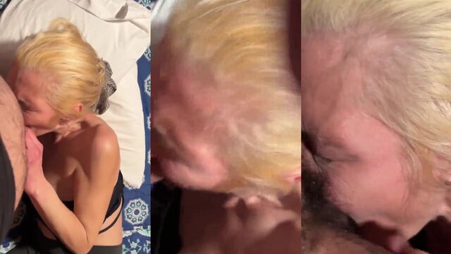 A crackhead gets a gumjob from a hooker who loves to throat