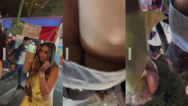 Voyeur catches an upskirt shot of a girl changing her clothes
