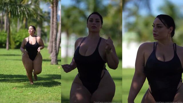 A sexy Latina woman named Selenec shows her big ass twerking skills