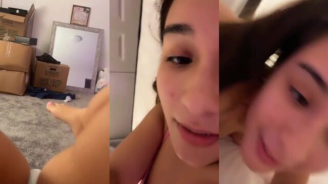 Petite chick with an Ariana Grande look-alike fuck and sucks cock