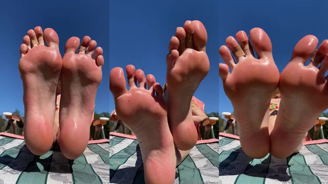 Giantess foot fetish action with huge soles and toes