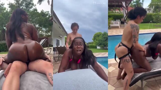 Strap-on sex with ebony and lightskin lesbians is a great way to make love