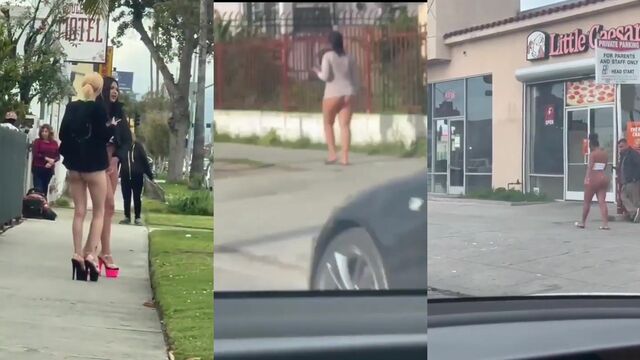 Street hooker is a bad girl who works in the streets