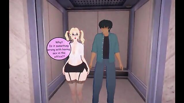 Unemployed guy gets his pussy eaten by sexy boss in 3D animated scenes