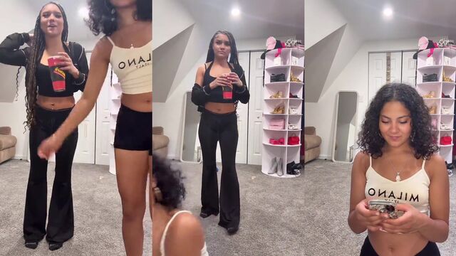 Slimthick lightskin action with sensual poses and twerking moves on Tiktok Pt 1
