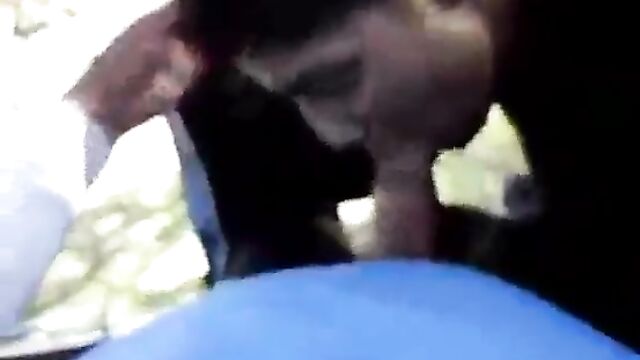 The cyclist convinces her and gets her to follow her