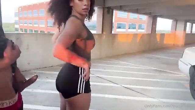 Couple fucking in the parking lot