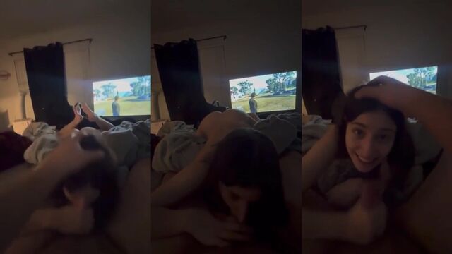 Submissive bitch serves her master with pleasure and respect