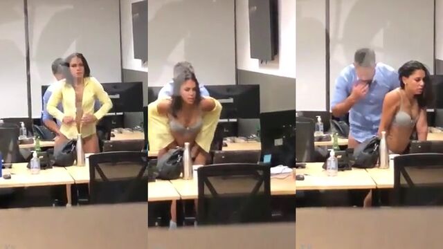 Casada flagrada fucking with her boss in the office