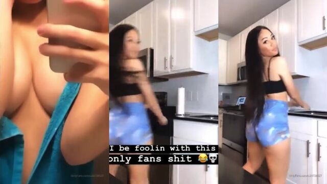 An ass-shaking performance by a former YouTuber content creator on OF