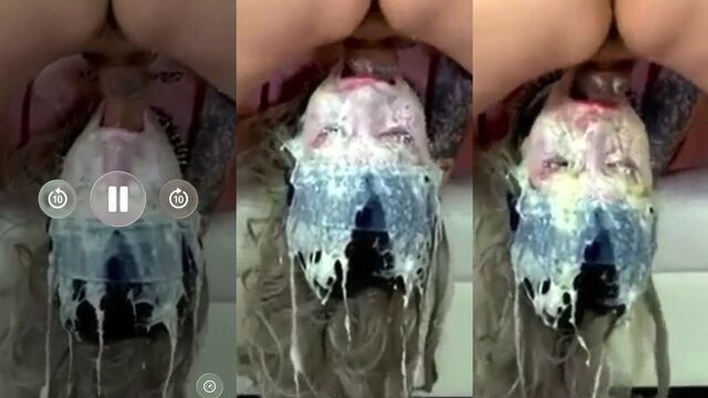 A man facefucks his dirty whore and makes her swallow